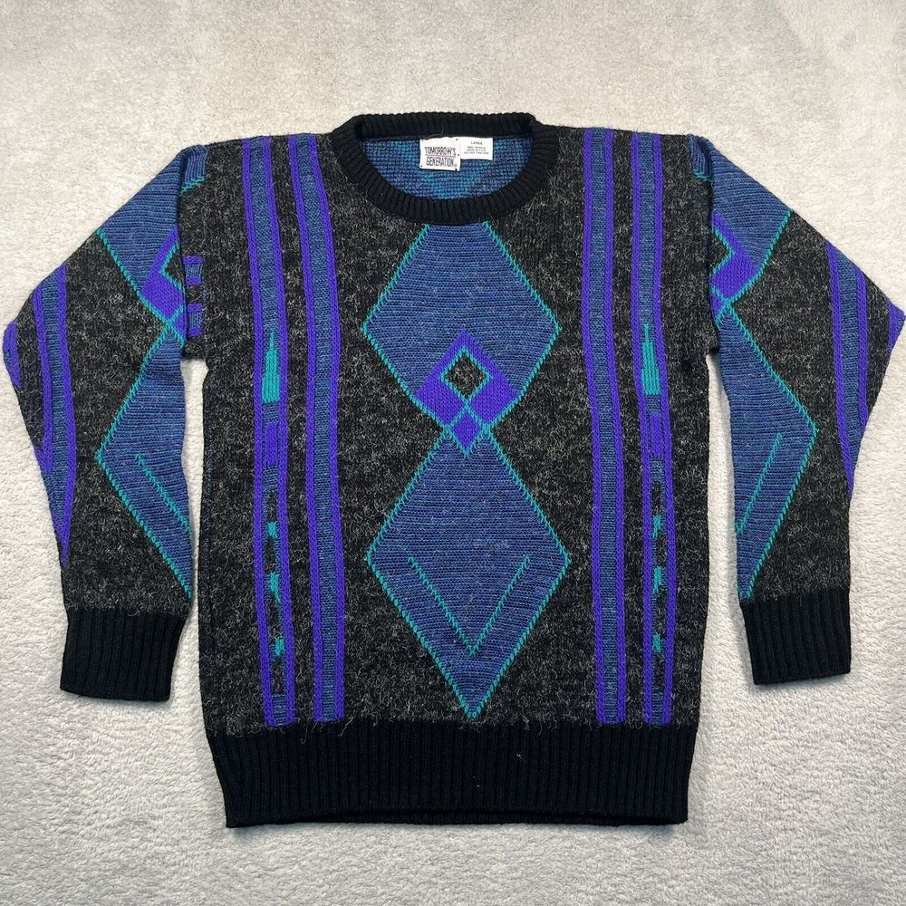 Vintage 90s Tomorrow's Generation Youth‎ Kids Sweater Large Unisex Made in USA